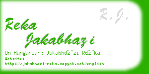 reka jakabhazi business card